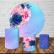 PAINEL E TRIO FLORAL AZUL