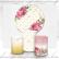 PAINEL E TRIO FLORAL ROSA