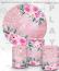 PAINEL E TRIO FLORAL ROSA