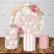 PAINEL E TRIO FLORAL ROSA
