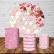 PAINEL E TRIO FLORAL ROSA