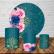 PAINEL E TRIO FLORAL VERDE