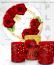 PAINEL E TRIO FLORAL VERMELHO