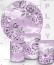 PAINEL E TRIO FLORAL ROXO LILÁS