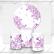 PAINEL E TRIO FLORAL ROXO LILÁS