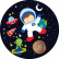 PAINEL REDONDO ASTRONAUTA