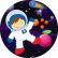 PAINEL REDONDO ASTRONAUTA