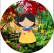 PAINEL REDONDO BRANCA DE NEVE CUTE