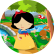 PAINEL REDONDO BRANCA DE NEVE CUTE