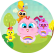 PAINEL REDONDO GALINHA CUTE
