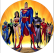 PAINEL REDONDO LIGA DA JUSTIÇA