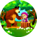 PAINEL REDONDO MASHA E O URSO