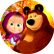 PAINEL REDONDO MASHA E O URSO
