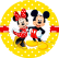 PAINEL REDONDO MINNIE MICKEY