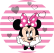 PAINEL REDONDO MINNIE ROSA