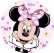 PAINEL REDONDO MINNIE ROSA