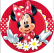 PAINEL REDONDO MINNIE VERMELHA