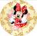 PAINEL REDONDO MINNIE VERMELHA