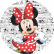 PAINEL REDONDO MINNIE VERMELHA