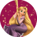 PAINEL REDONDO RAPUNZEL