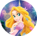 PAINEL REDONDO RAPUNZEL