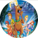 PAINEL REDONDO SCOOBY DOO