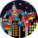 PAINEL REDONDO SUPER MAN