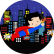 PAINEL REDONDO SUPER MAN CUTE