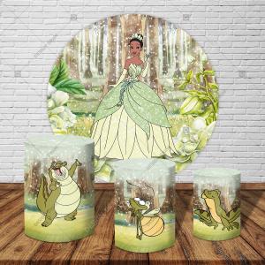 PAINEL E TRIO  A PRINCESA E O SAPO TECIDO 30X30  MALHA  PREMIUM  