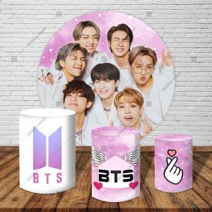 PAINEL E TRIO BTS TECIDO   MALHA  PREMIUM  