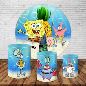 PAINEL E TRIO  BOB ESPONJA TECIDO 30X30  MALHA  PREMIUM  