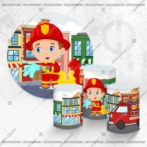 PAINEL E TRIO BOMBEIRO TECIDO   MALHA  PREMIUM  