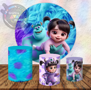 PAINEL E TRIO BOO MONSTROS S.A TECIDO   MALHA  PREMIUM  