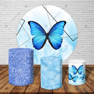 PAINEL E TRIO  BORBOLETA TECIDO 30X30  MALHA  PREMIUM  