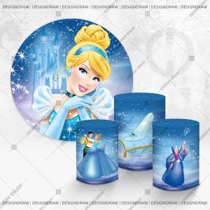 PAINEL E TRIO  CINDERELA TECIDO   MALHA  PREMIUM  