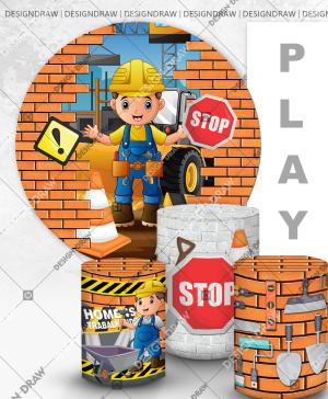 PAINEL E TRIO CONSTRUÇÃO TECIDO   MALHA  PREMIUM  