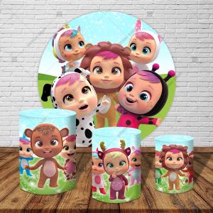 PAINEL E TRIO  CRY BABIES TECIDO   MALHA  PREMIUM  