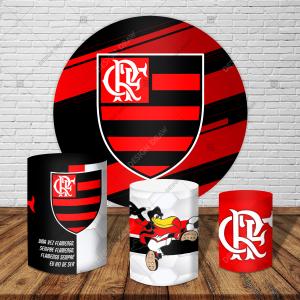 PAINEL E TRIO FLAMENGO TECIDO   MALHA  PREMIUM  