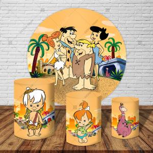 PAINEL E TRIO  OS FLINSTONES TECIDO   MALHA  PREMIUM  