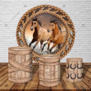 PAINEL E TRIO CAVALOS TECIDO   MALHA  PREMIUM  