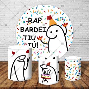 PAINEL E TRIO FLORK RAP BARDEI TECIDO   MALHA  PREMIUM  