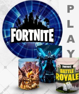 PAINEL E TRIO FORTNITE TECIDO   MALHA  PREMIUM  