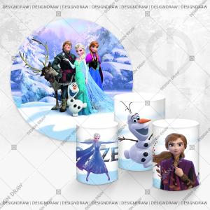 PAINEL E TRIO FROZEN TECIDO   MALHA  PREMIUM  