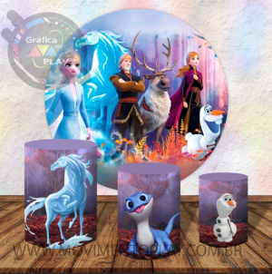 PAINEL E TRIO FROZEN TECIDO   MALHA  PREMIUM  