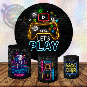 PAINEL E TRIO GAMER TECIDO   MALHA  PREMIUM  