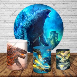PAINEL E TRIO GODZILLA TECIDO   MALHA  PREMIUM  