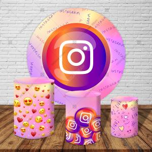 PAINEL E TRIO INSTAGRAM TECIDO   MALHA  PREMIUM  