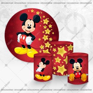 PAINEL E TRIO MICKEY TECIDO   MALHA  PREMIUM  