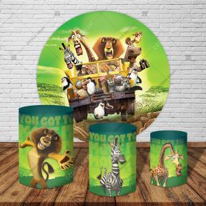 PAINEL E TRIO MADAGASCAR TECIDO   MALHA  PREMIUM  