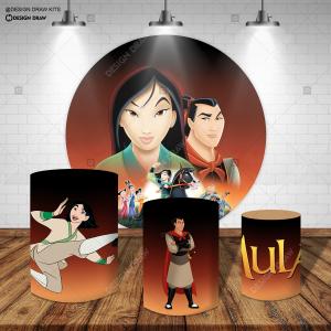 PAINEL E TRIO MULAN TECIDO   MALHA  PREMIUM  